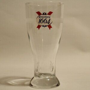KRONENBOURG 1664 PINT GLASS 20oz HOME BAR PUB MANCAVE Brand New